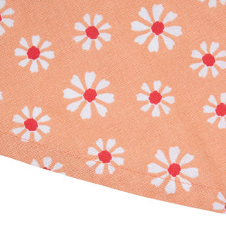 Afbeelding laden in galerijviewer, Daisy flowers tafelkleed textiel oranje rond 160cm

