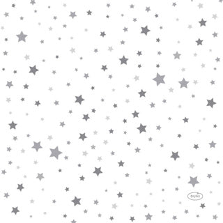 Afbeelding laden in galerijviewer, Duni servetten silver stardust 33 x 33 cm | 12 stuks
