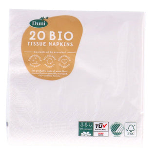 Afbeelding laden in galerijviewer, Duni servetten white 24x24 cm | 12 stuks
