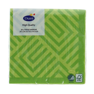 Afbeelding laden in galerijviewer, Duni servetten mosaic kiwi 24x24 cm | 12 stuks
