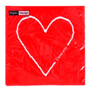 Afbeelding laden in galerijviewer, Duni servetten i love you 33x33 cm | 12 stuks
