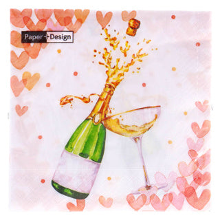 Duni servetten hearts bubbles 33x33 cm | 12 stuks
