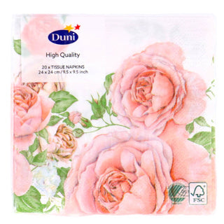 Afbeelding laden in galerijviewer, Duni servetten rose glory 24x24 cm | 12 stuks

