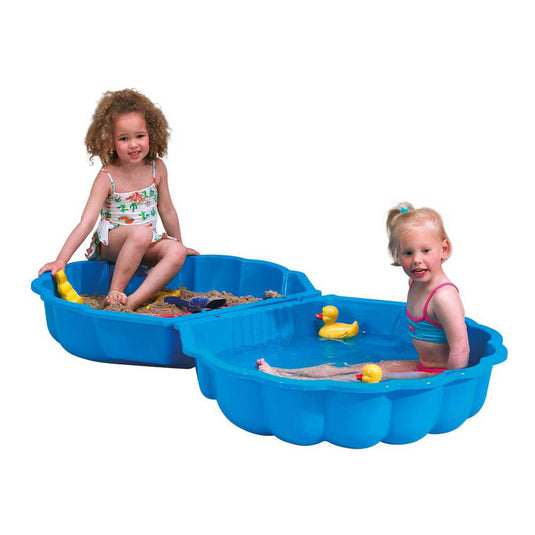 Paradiso toys Zandbak met deksel Schelp 87 x 78 x 18 cm blauw