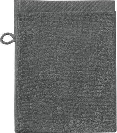 Seahorse pure - washandjes - 16x21 cm - set van 3 - graphite
