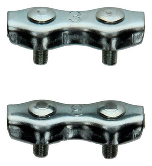 Mack 1006900 - 2 staaldraadklemmen duplex verzinkt 2-3mm bl | 5 stuks