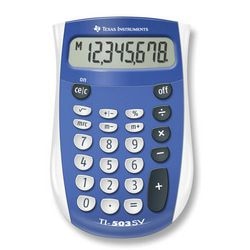 Zakrekenmachine ti-503sv blauw 8 karakters