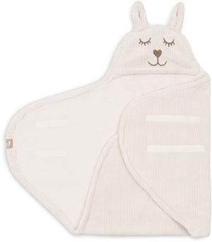 Jollein baby wikkeldeken - 100x105cm - bunny cloudy rib - oatmeal