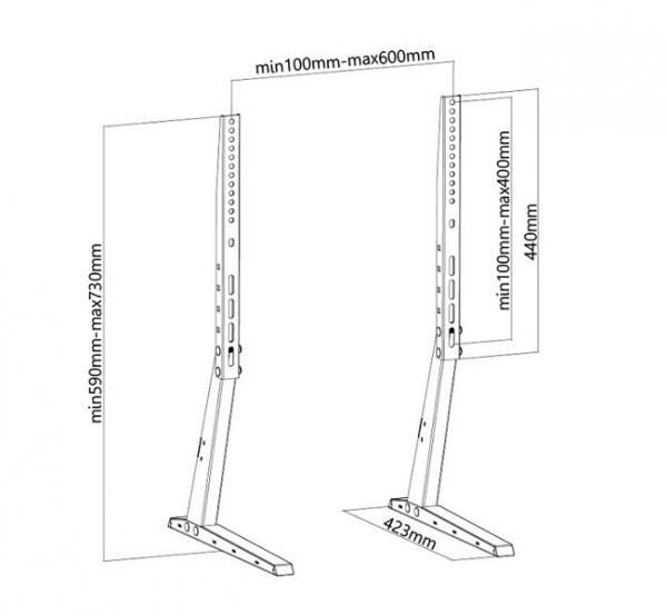 Afbeelding laden in galerijviewer, Neomounts neomounts fpma-d1240black flatscreen bureausteun upto 70 , 35 kg, 100x100 600x400 mm,
