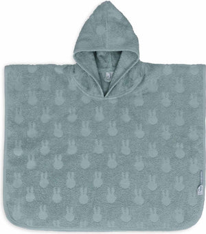 Jollein badponcho badstof miffy jacquard sea green