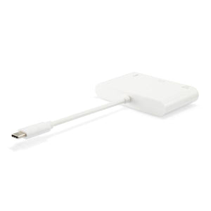 Equip 133462 usb type c to vga female usb a female pd adapter, 1080p, 15cm, white