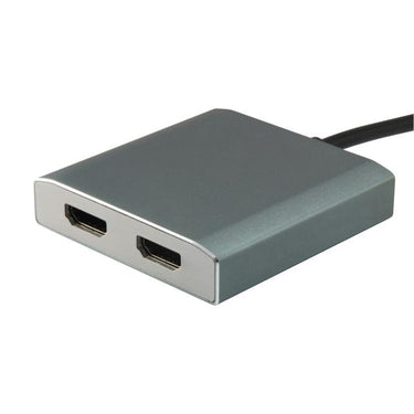 Equip 133464 usb type c to 2x hdmi female adapter, 2160p@30 hz, usb3.1 gen1, grey