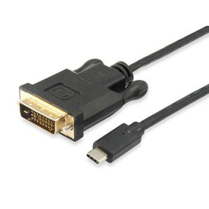 Equip 133468 usb type-c to dvi-d cable, male male, straight, 1.8 m, black