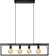 Lucide capri - hanglamp - 4xe27 - zwart