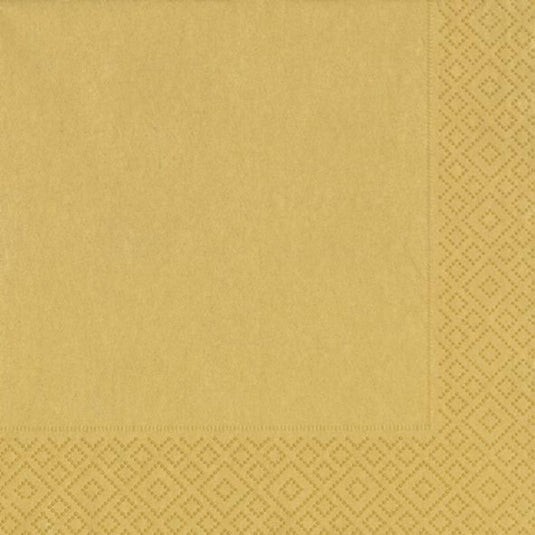 Duni servetten 33x33cm goud