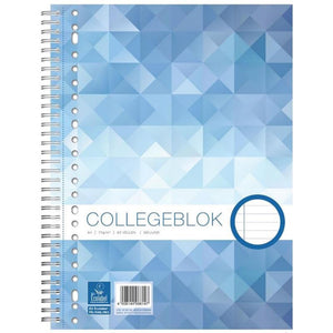 Ecolabel collegeblok 23r a4 gelijnd 22x29,5cm pak a 5 stuks