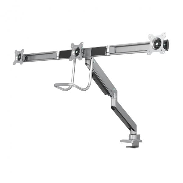 Afbeelding laden in galerijviewer, Neomounts neomounts nm-d775dx3silver flat screen desk mount, 17 27 , 6 kg, 100x100 mm, clamp, sil
