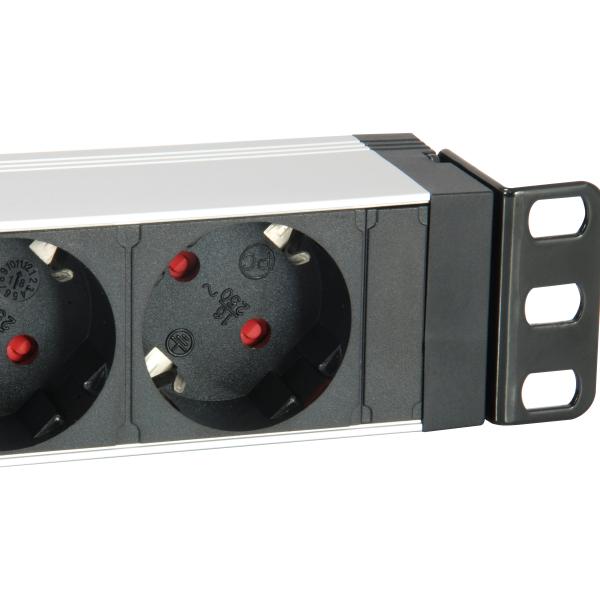 Afbeelding laden in galerijviewer, Equip 333309 7-outlet german power distribution unit w surge protection+switch, type f, 1.5 mm²
