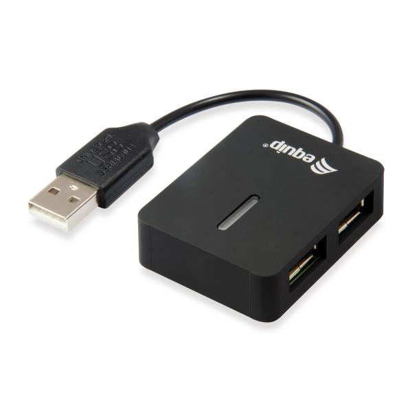Afbeelding laden in galerijviewer, Equip 128952, 4-port travel usb hub, usb 2.0, 480 mbit s, plastic, black
