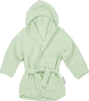 Meyco baby uni badjas - pre-washed hydrofiel - soft green - 98 104