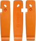 Sks bandenlichters set - kunststof - met sv-sleutel en av-ontluchter - oranje - 3 stuks