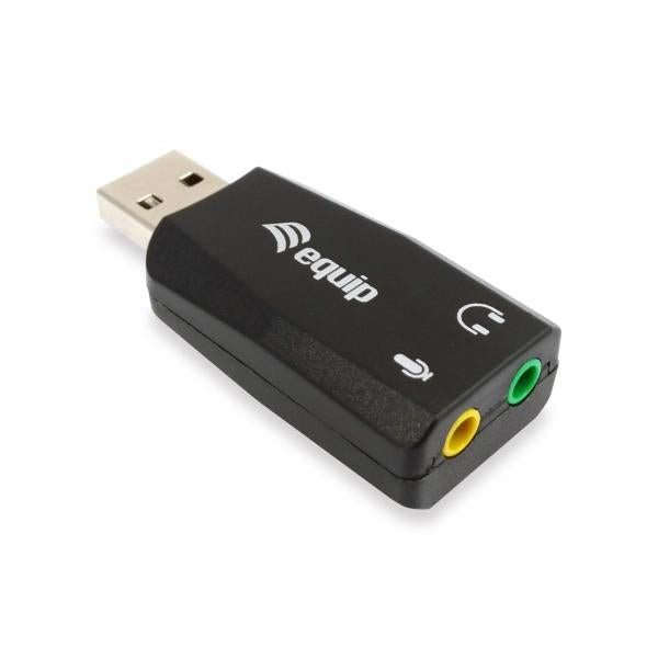 Afbeelding laden in galerijviewer, Equip 245320 usb audio adapter, usb type-a, 3.5 mm, 22 mm, 51 mm, 12 mm, black
