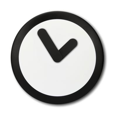 Nextime klok 2615zw focus, ø25 cm, wall, wit zwart