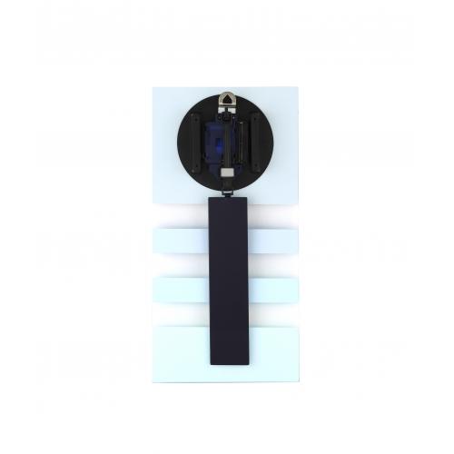 Afbeelding laden in galerijviewer, Nextime klok 2855bl bold stripes, 38x19 cm, wall, blue
