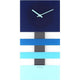 Nextime klok 2855bl bold stripes, 38x19 cm, wall, blue