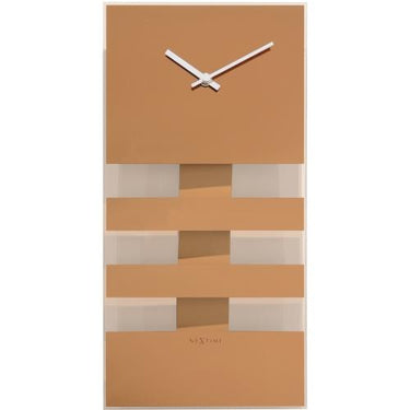 Nextime klok 2855co bold stripes, 38x19 cm, wall, copper