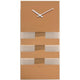 Nextime klok 2855co bold stripes, 38x19 cm, wall, copper