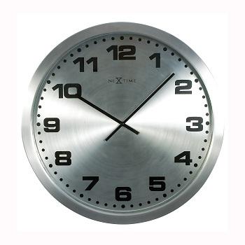 Afbeelding laden in galerijviewer, Nextime klok 2906zw mercure, ø25 cm, wall, silver
