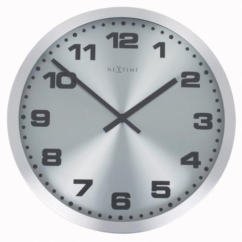 Afbeelding laden in galerijviewer, Nextime klok 2906zw mercure, ø25 cm, wall, silver
