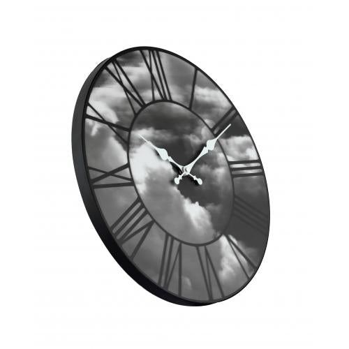 Afbeelding laden in galerijviewer, Nextime klok 3037 clouds, ø39 cm, wall, black
