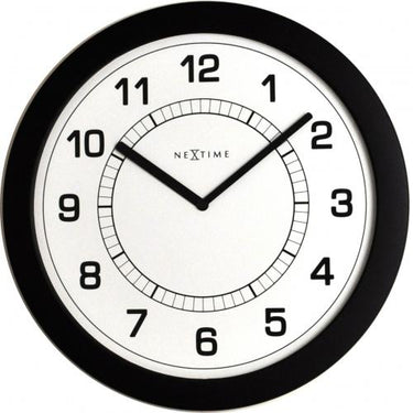 Nextime klok 3045zw super slim, ø28 cm, wall, black