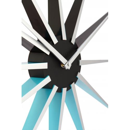 Afbeelding laden in galerijviewer, Nextime klok 3051bl nova, ø50 cm, wall, black blue
