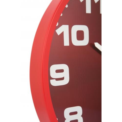 Afbeelding laden in galerijviewer, Nextime klok 3053ro dash red, ø35 cm, wall, red silver
