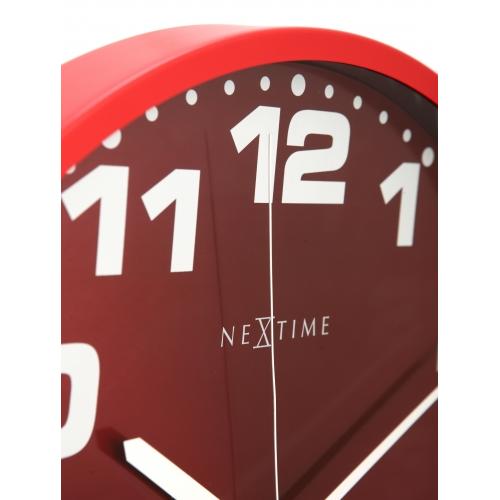 Afbeelding laden in galerijviewer, Nextime klok 3053ro dash red, ø35 cm, wall, red silver
