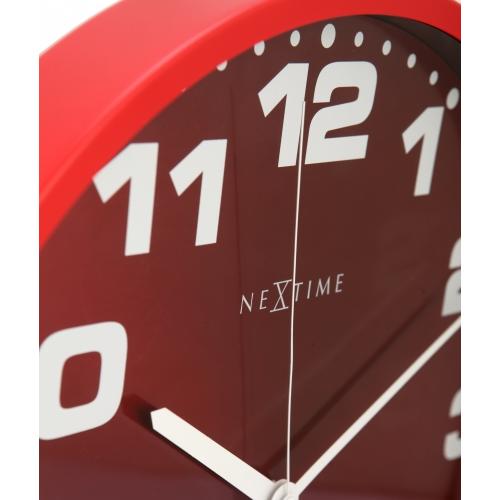Afbeelding laden in galerijviewer, Nextime klok 3053ro dash red, ø35 cm, wall, red silver
