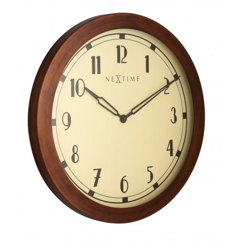 Afbeelding laden in galerijviewer, Nextime klok 3057 royal, ø60 cm, wall, brown white
