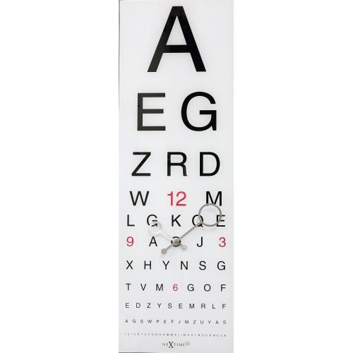 Nextime klok 3067 eyesight, 75x25.4 cm, wall, white black
