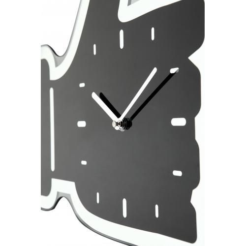 Afbeelding laden in galerijviewer, Nextime klok 3072zw thumbs up, 40.5x41.cm, wall, black silver
