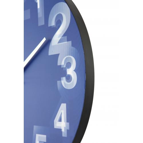 Afbeelding laden in galerijviewer, Nextime klok 3077bl 3d, ø39.5 cm, wall, blue white

