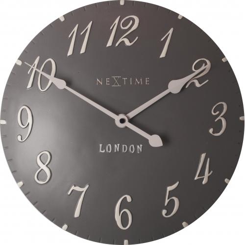 Afbeelding laden in galerijviewer, Nextime klok 3084gs london arabic, ø34.5cm, wall, gray white

