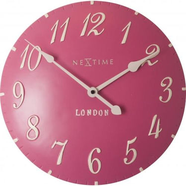 Nextime klok 3084rz london arabic, ø34.5 cm, wall, pink white