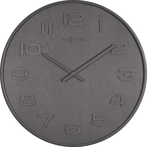 Afbeelding laden in galerijviewer, Nextime klok 3095gs wood wood big, ø52.8 cm, wall, gray
