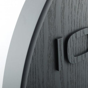Nextime klok 3096gs wood wood medium, ø35.5 cm, wall, gray