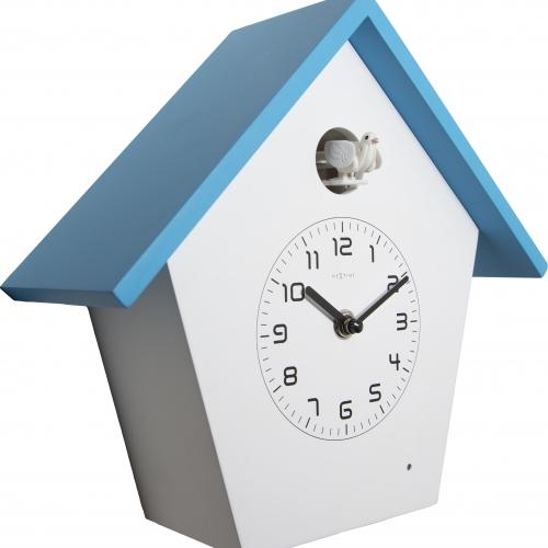 Afbeelding laden in galerijviewer, Nextime klok 3108bl birdy, 24.5x25.5x9.8 cm, wall, blue white
