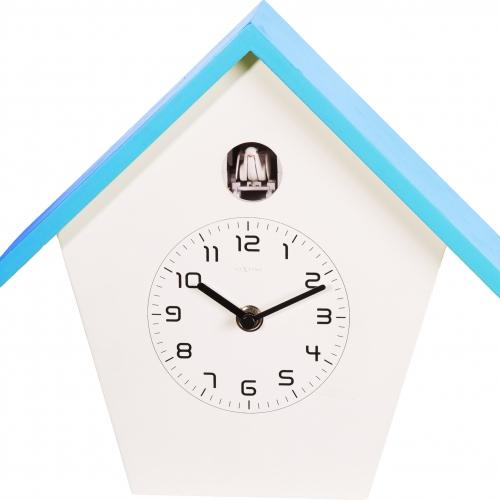 Afbeelding laden in galerijviewer, Nextime klok 3108bl birdy, 24.5x25.5x9.8 cm, wall, blue white
