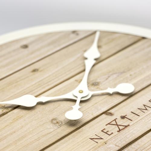 Afbeelding laden in galerijviewer, Nextime klok 3134wi plank, ø50 cm, wall, white
